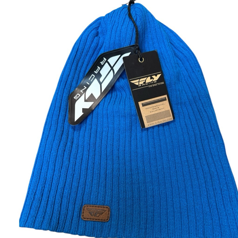 FLY Racing Slouch Ribbed Beanie One Size Blue NWT - Picture 2 of 4